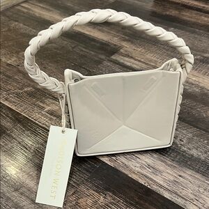 Gray Braided Handle Bag